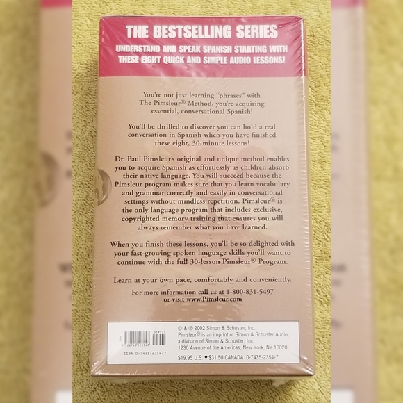 Pimsleur Quick & Simple Spanish 2nd Revised Edition 2002 - Picture 2 of 2